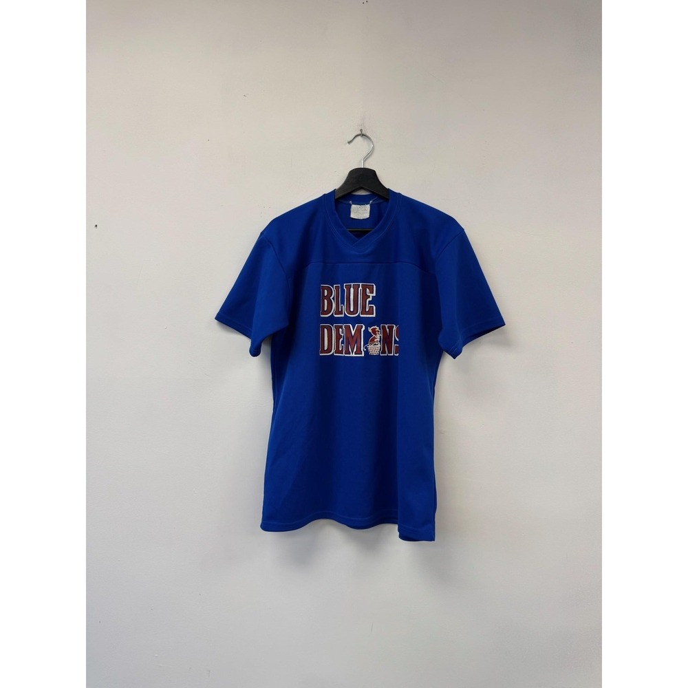 Vintage DePaul Blue Demons Shirt Mens Large Blue NCAA Basketball Home‎ Team 90s